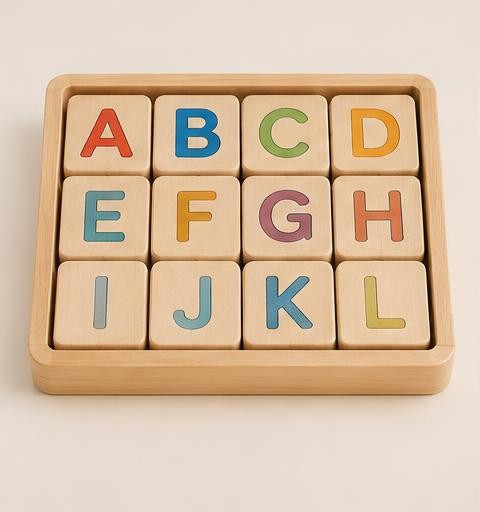 Wooden Alphabet Tiles