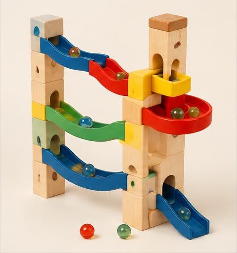 Wooden Marble Run